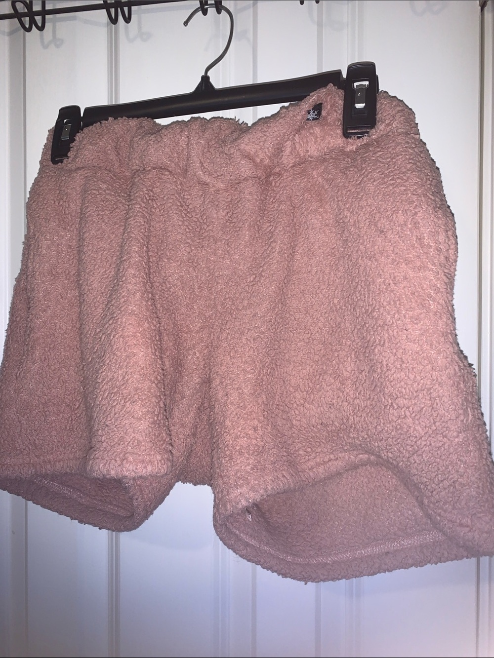 Teddybear fleece shorts in pink